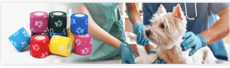 Animal de estimação cavalo cão gato veterinário ferida bandagem elástica coesa fita adesiva autoaderente