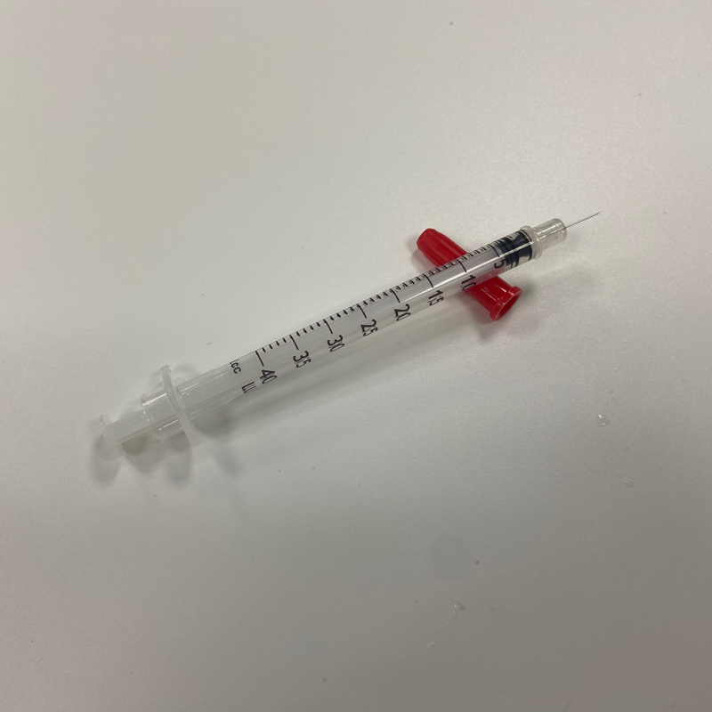 Seringas de insulina descartáveis